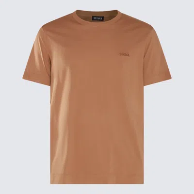 Zegna T-shirt E Polo Marrone In Brown