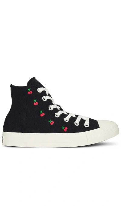 Converse Chuck Taylor All Star Cherries Trainer In Black