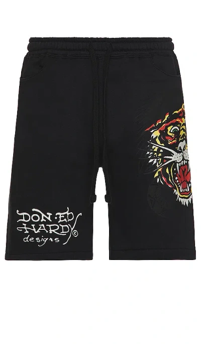 Ed Hardy Tiger Dagger Short In Black