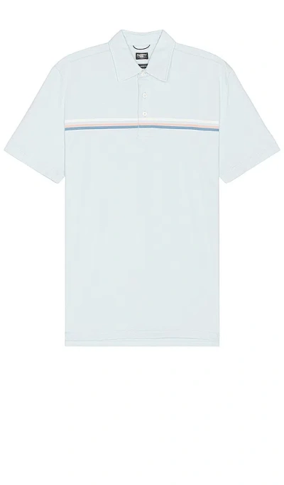 Faherty Short Sleeve Movement Pique Polo In Baby Blue