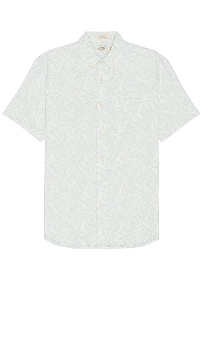 Faherty Short Sleeve Breeze Shirt In Teal