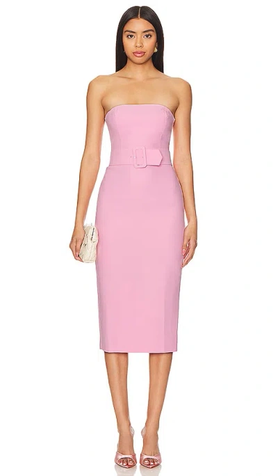 Amanda Uprichard Fae Midi Dress In Pink