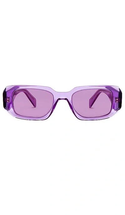 Prada Rectangle Sunglasses In Lavender