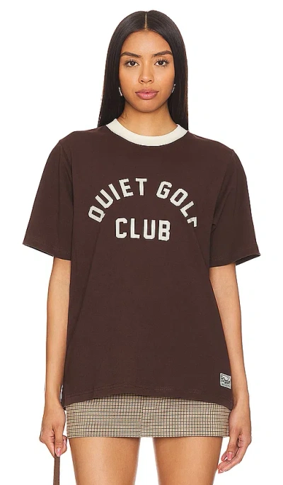 Quiet Golf Qgcu T-shirt In Brown
