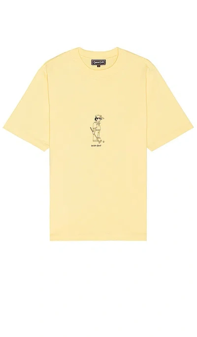 Quiet Golf Golf Dad T-shirt In Yellow
