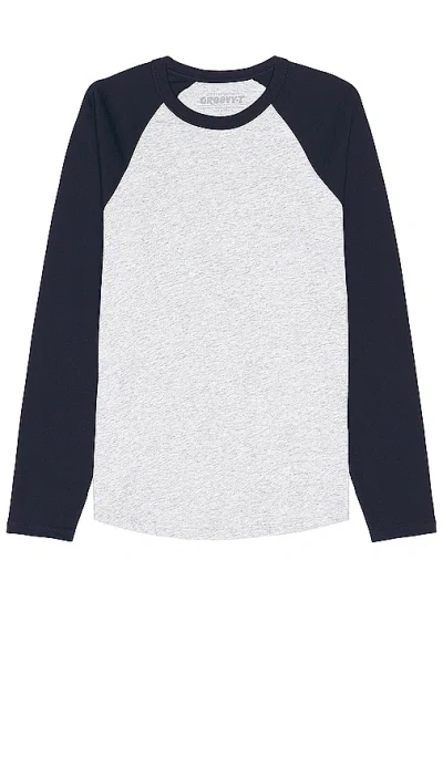 Outerknown Groovy Baseball Tee In Grey