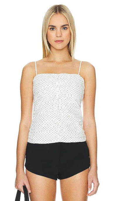 Rue Sophie Tanny Ruched Cami In White