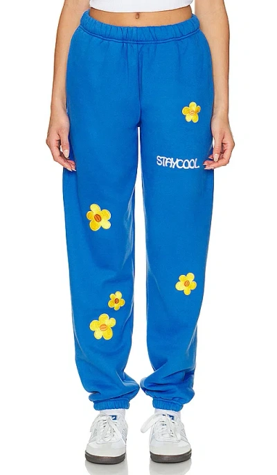 Stay Cool Sunflower Sweatpant In Blue