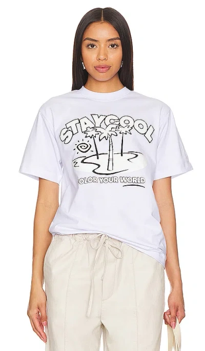 Stay Cool Watercolor T-shirt In White