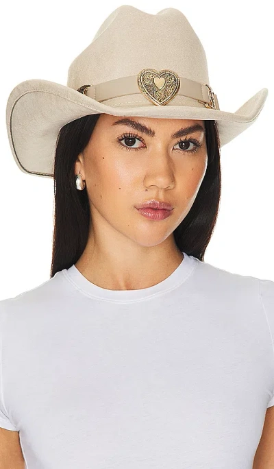 8 Other Reasons Gold Heart Cowboy Hat In Beige