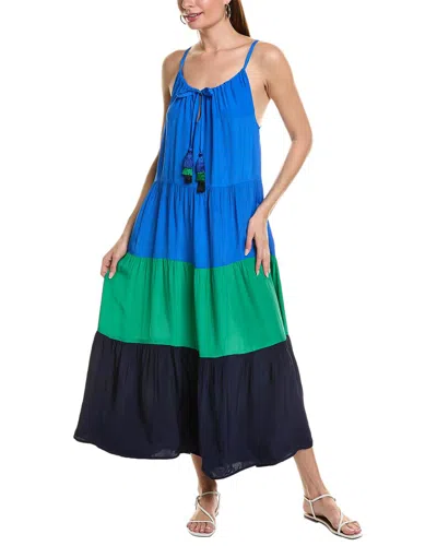 Tommy Bahama Colorblocked Midi Dress In Blue