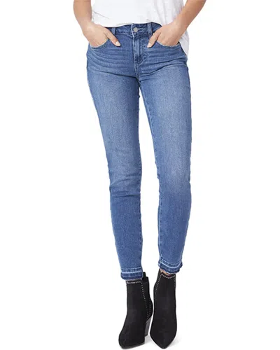 Paige Denim Verdugo Rihannon Distressed Mid Rise Ultra Skinny Ankle Jean In Blue