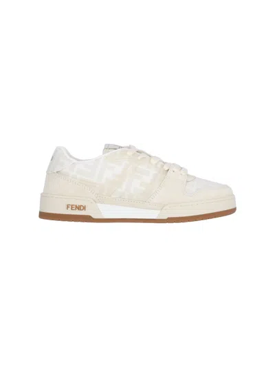 Fendi Match Low-top Trainers In White