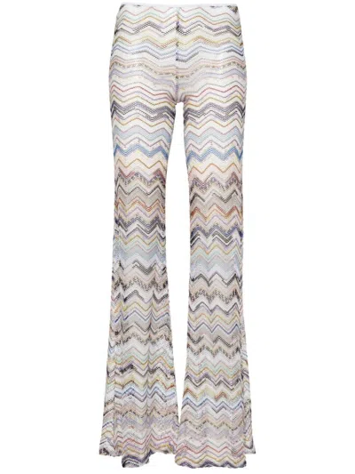 Missoni Zigzag Flared Trousers In Multi