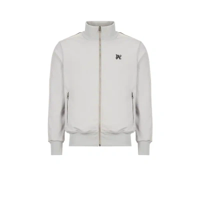 Palm Angels Grey Monogram Track Jacket In Grey