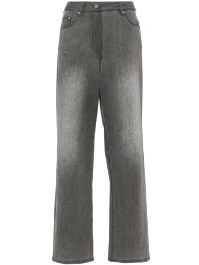 Remain High-waist Straight-leg Jeans In Grey