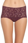 Hanky Panky Plus Signature Lace Retro V-kini In Dark Dahlia