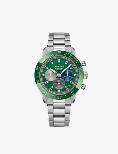 Zenith Green 03.3119.3600/56.m3100 Chronomaster Sport Stainless-steel Automatic Watch