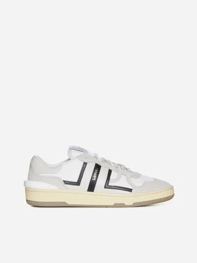 Lanvin Clay Low Top Sneakers In Off White,black