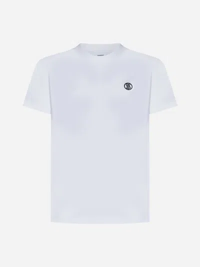 Burberry Cotton T-shirt With Logo In White