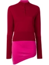 JW ANDERSON LAYERED TURTLE NECK SWEATER,KW07WP1712299112
