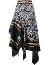 PETER PILOTTO Silk scarf asymmetrical skirt,SK13AW1712292543