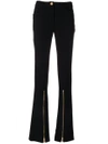 BOUTIQUE MOSCHINO front zip flared trousers,A0306582412288099