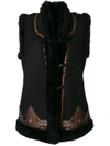 ETRO ETRO EMBROIDERED GILET JACKET - BLACK,15387904212269809