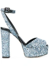 GIUSEPPE ZANOTTI Betty glitter platform sandals,I70005300112277169
