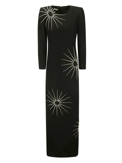 Dries Van Noten Embellished Rear Zipped Dress In Black