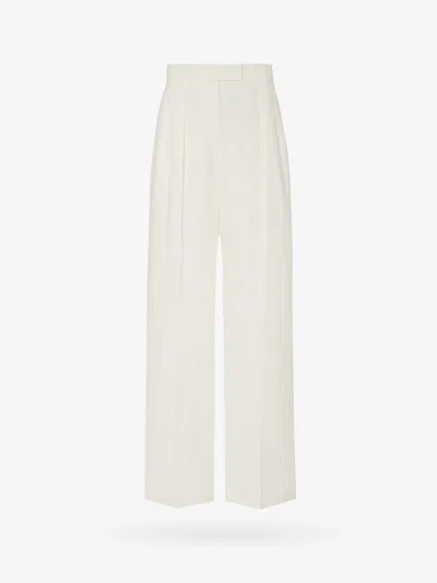 The Row Antone High-rise Linen Wide-leg Pants In White