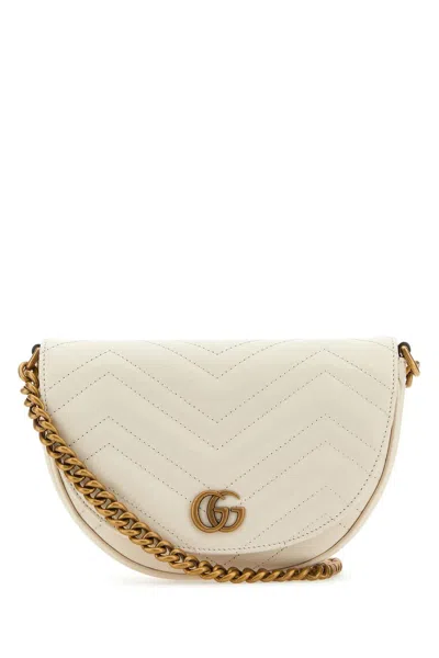 Gucci Gg Marmont Leather Mini Bag In White