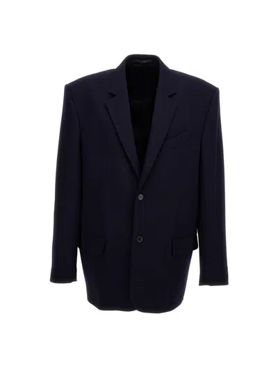 Balenciaga Blazer Monopetto In Blue