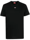 Diesel T-shirt Con Logo D Applicato In Black