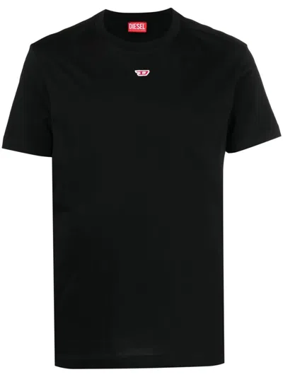 Diesel T-shirt Con Logo D Applicato In Black