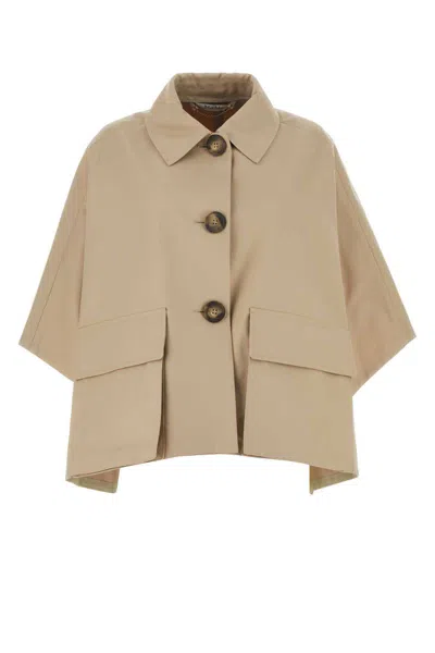 Max Mara Coats In Beige O Tan