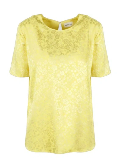 P.a.r.o.s.h Jacquard Blouse In Yellow