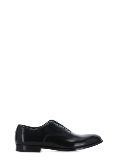 Doucal's Leather Lace-up In Black