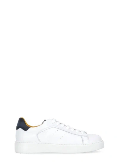 Doucal's Leather Flatform Trainers In White