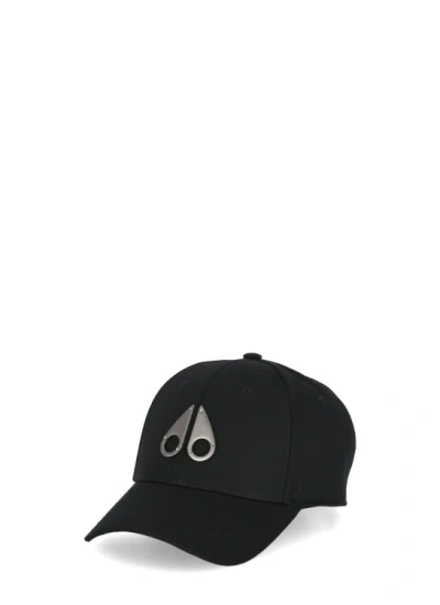 Moose Knuckles Icon Logo Baseball Cap In Black