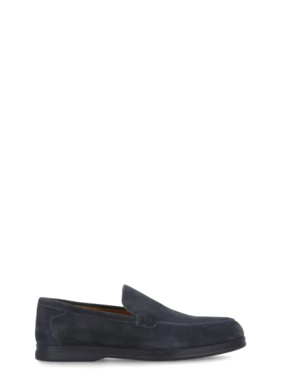 Doucal's Midnight Blue Suede Loafers