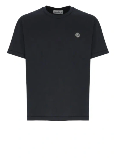 Stone Island Cotton T-shirt In Black