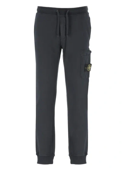 Stone Island Trousers Blue In Black