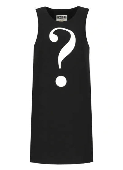 Moschino House Symbols Dress In Black