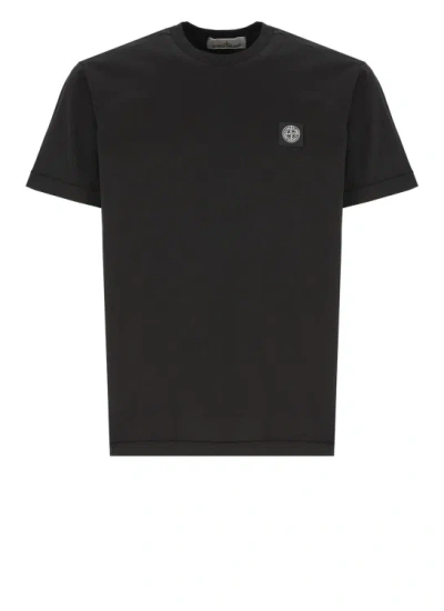 Stone Island Cotton T-shirt In Black