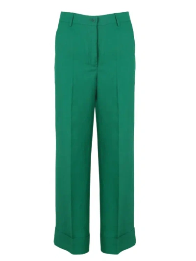 P.a.r.o.s.h Pressed-crease Straight-leg Trousers In Green