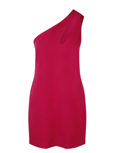 P.a.r.o.s.h One Shoulder Jersey Mini Dress In Red
