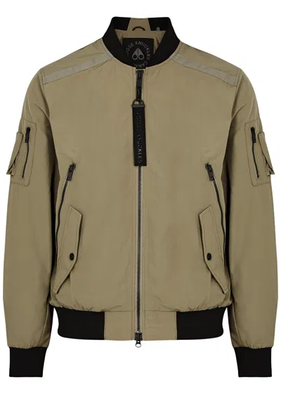 Moose Knuckles Courville Bomber Jacket In Green
