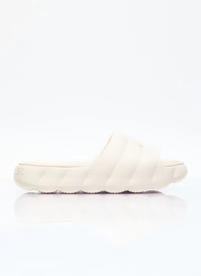 Moncler Lilo Quilted Slides In White