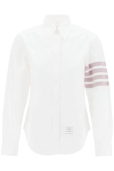Thom Browne Camicia Easy Fit In Popeline In White
